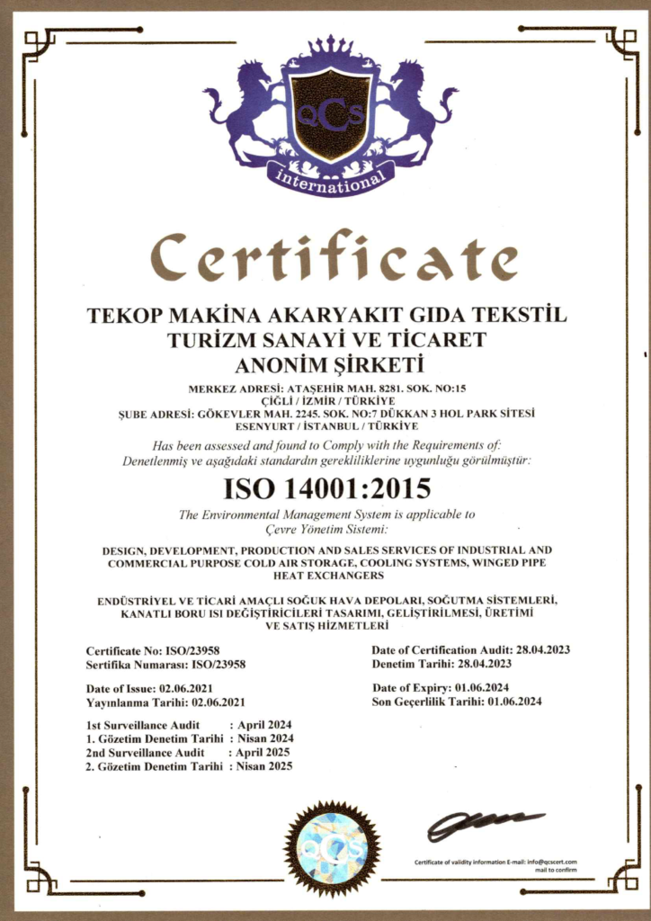 TEKOP ISO 14001 2015