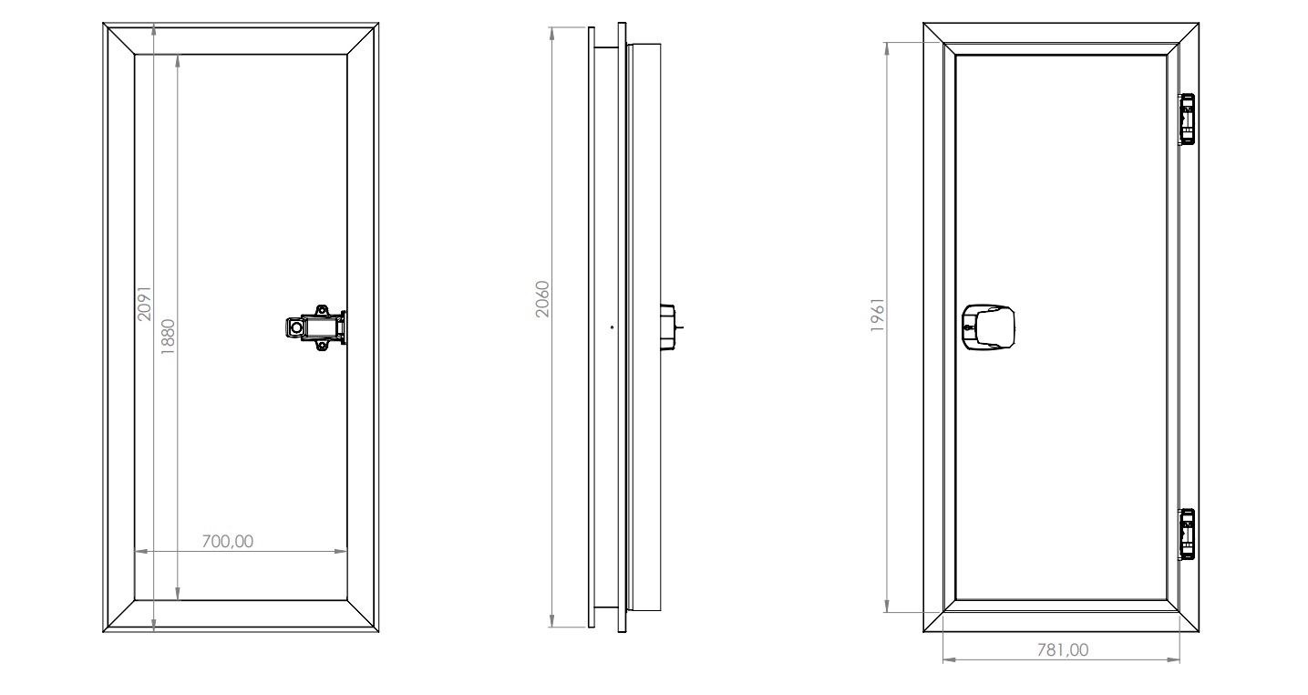 Chiller room door drawing